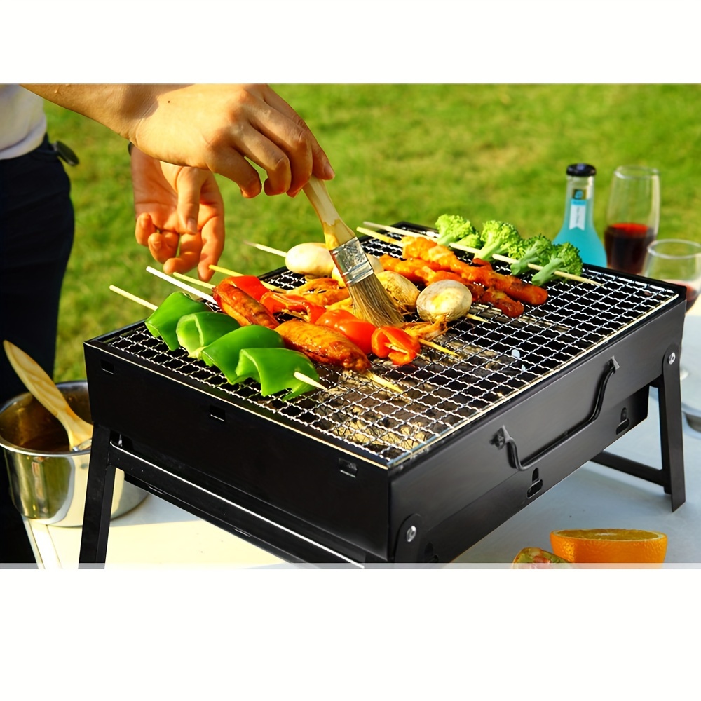 Portable Charcoal Grill, Tabletop Outdoor Barbecue Smoker, Small Bbq