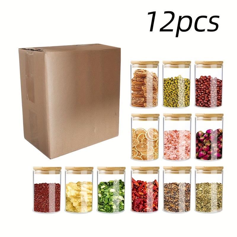 Glass Jars, Heat Resistant High Borosilicate Glass Food Storage Containers,  Large Jars And Small Jars, Home Kitchen Supplies - Temu