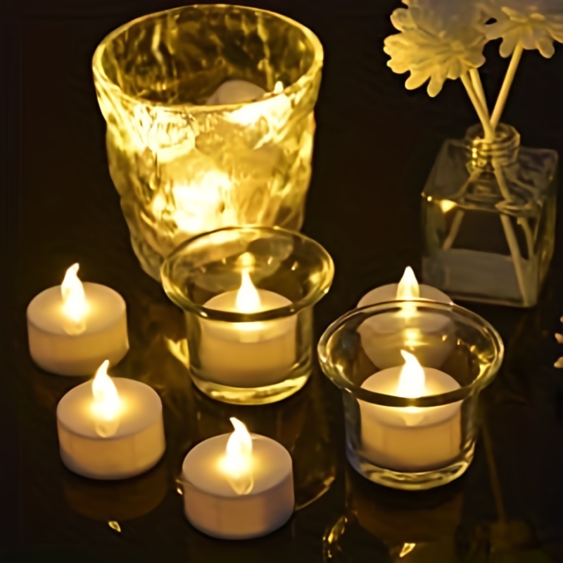 50 Velas Pequeñas De Luz Amarilla Cálida, Con Batería CR2032 Incorporada,  Para Decoraciones Navideñas, Decoraciones Para Fiestas De Cumpleaños, Bendic