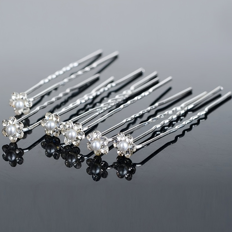 Gorgeous Alloy Faux Pearl U shaped Hairpin Perfect For - Temu