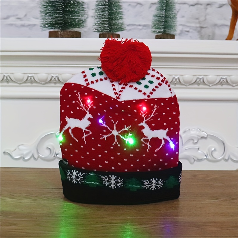 Led Cappello Natale Luce Carino Cappello A Teschio A Cartoni - Temu Italy