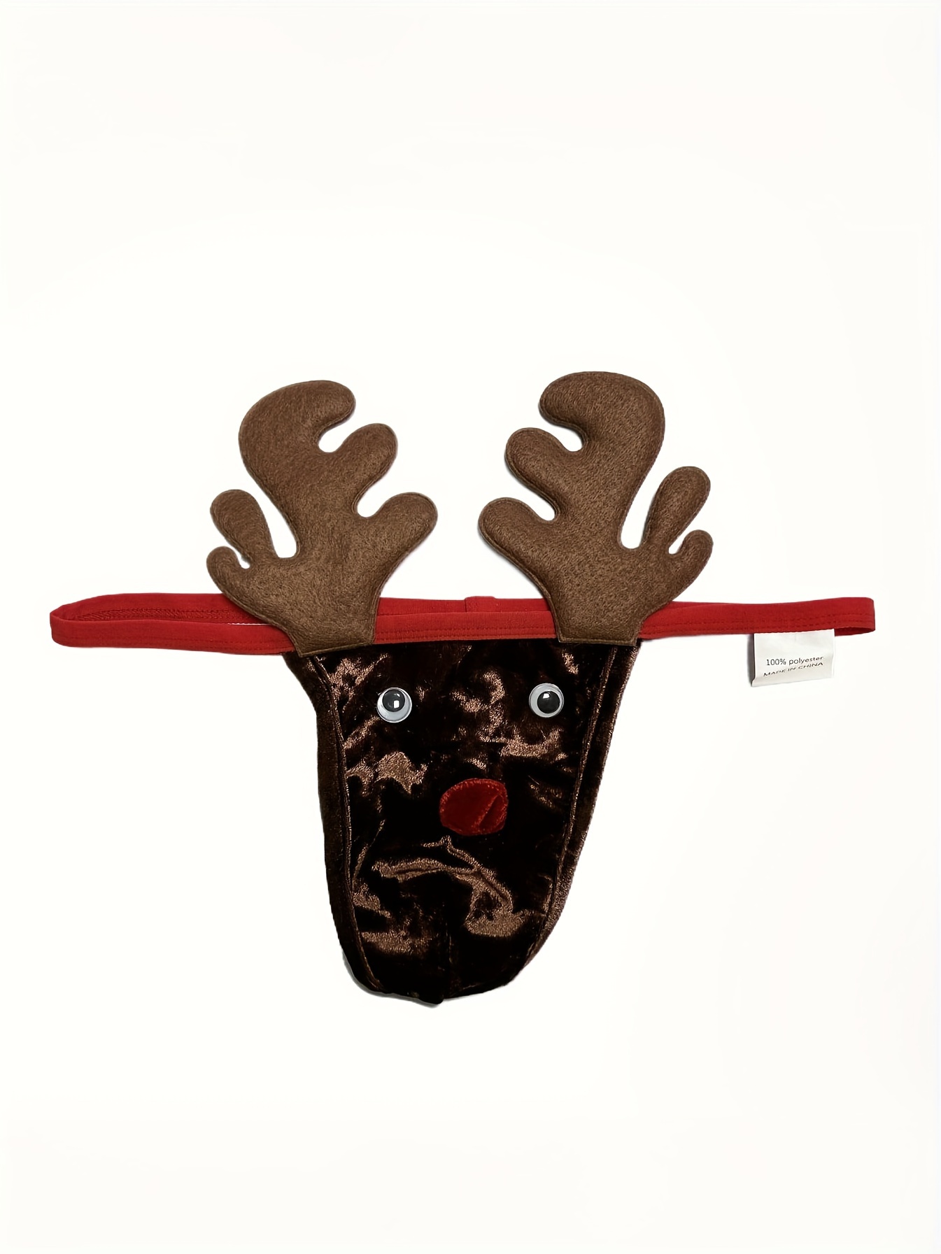 Men's Christmas Gag Gift Reindeer Underwear Novelty G string