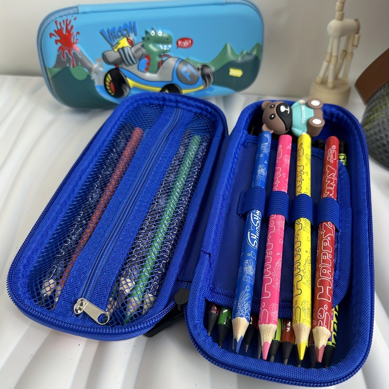 Cartoon Eva Pencil Case 3d Anti fall Pencil Bag - Temu