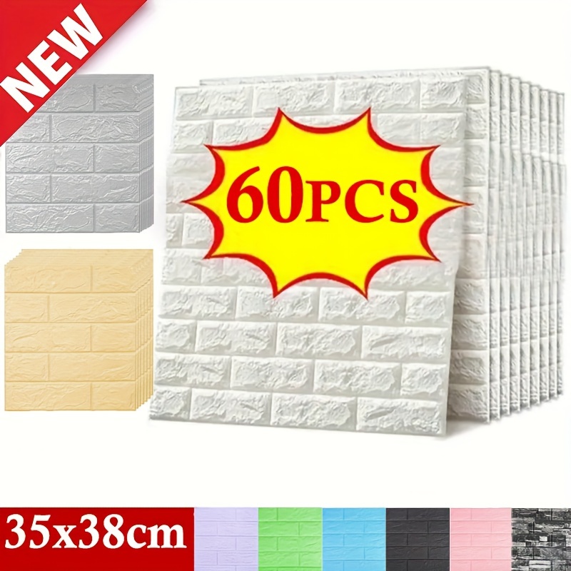 Comprar 1/5/10 Uds. Adhesivo 3D para pared papel tapiz autoadhesivo de  grano de madera 35*35cm decoración dormitorio sala de estar TV fondo