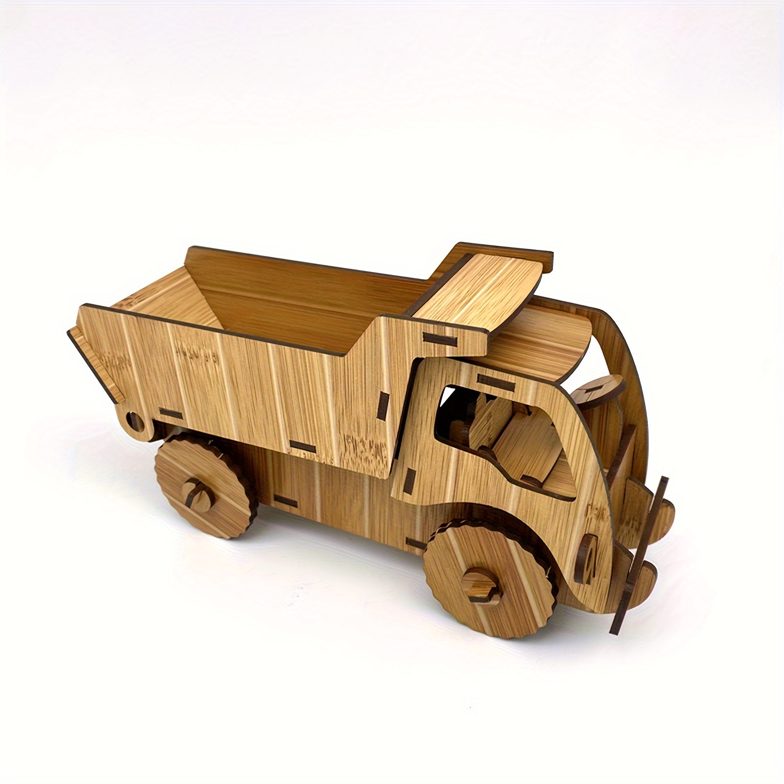 Puzzled 3D Puzzle Dump Truck Wood Craft Construction Model Kit
