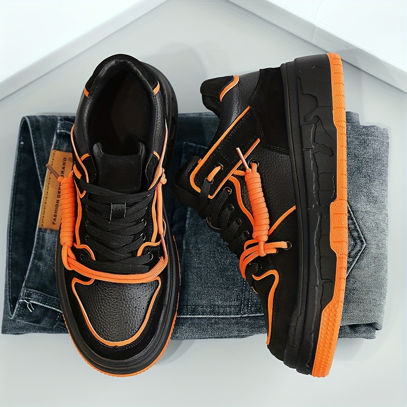 Men's Barrel Lacing Detail Design Skate Shoes With Good Grip, Breathable  Lace-up Sneakers, Men's Footwear - Temu