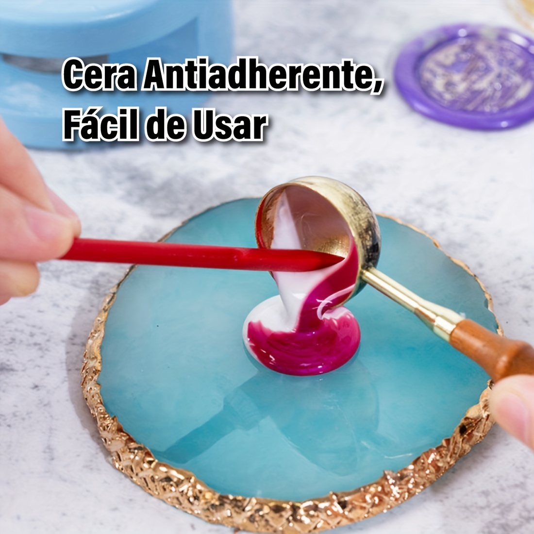 1pc Cuchara Sello Cera Cuchara Peltre Aromaterapia Sello - Temu