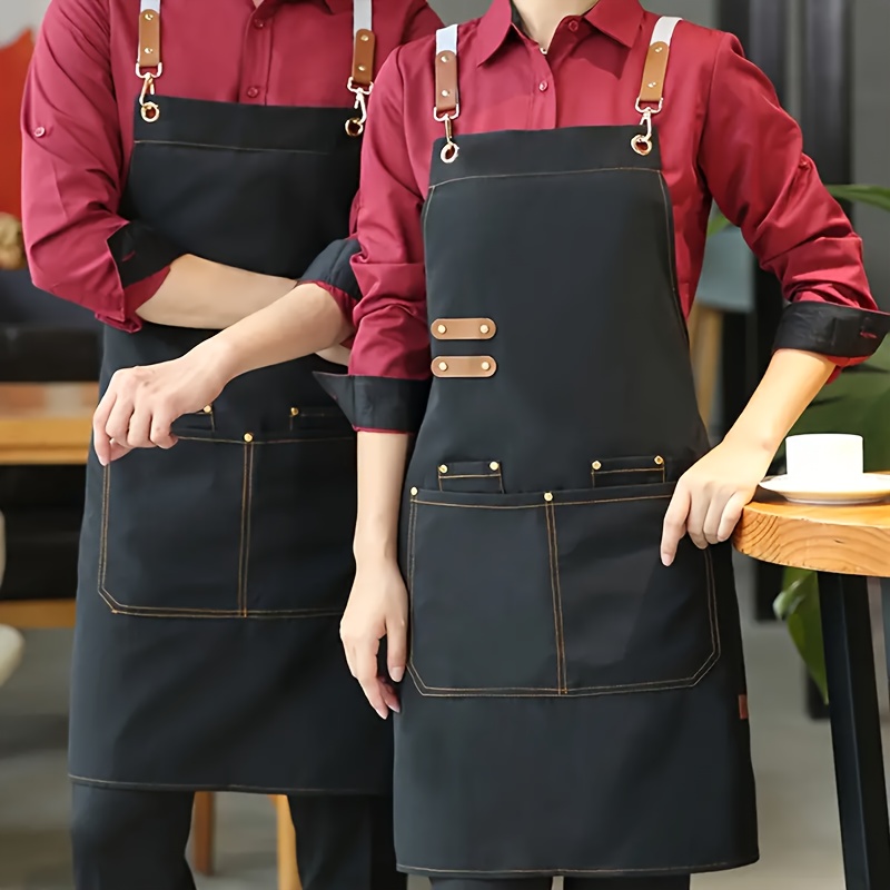 

1pc Waterproof And Oil-proof Apron, Universal Apron For Women And Men With Pockets - Perfect For Supermarkets, Restaurants, Fruit Shops, Milk Tea Shop