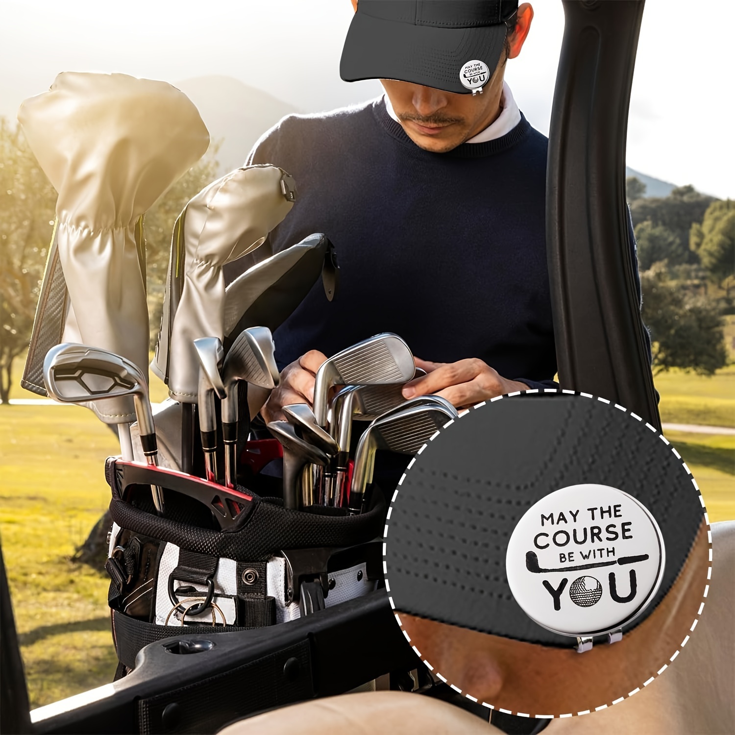 Funny Golf Hat Clip Magnetic Golf Accessories Gifts Men - Temu