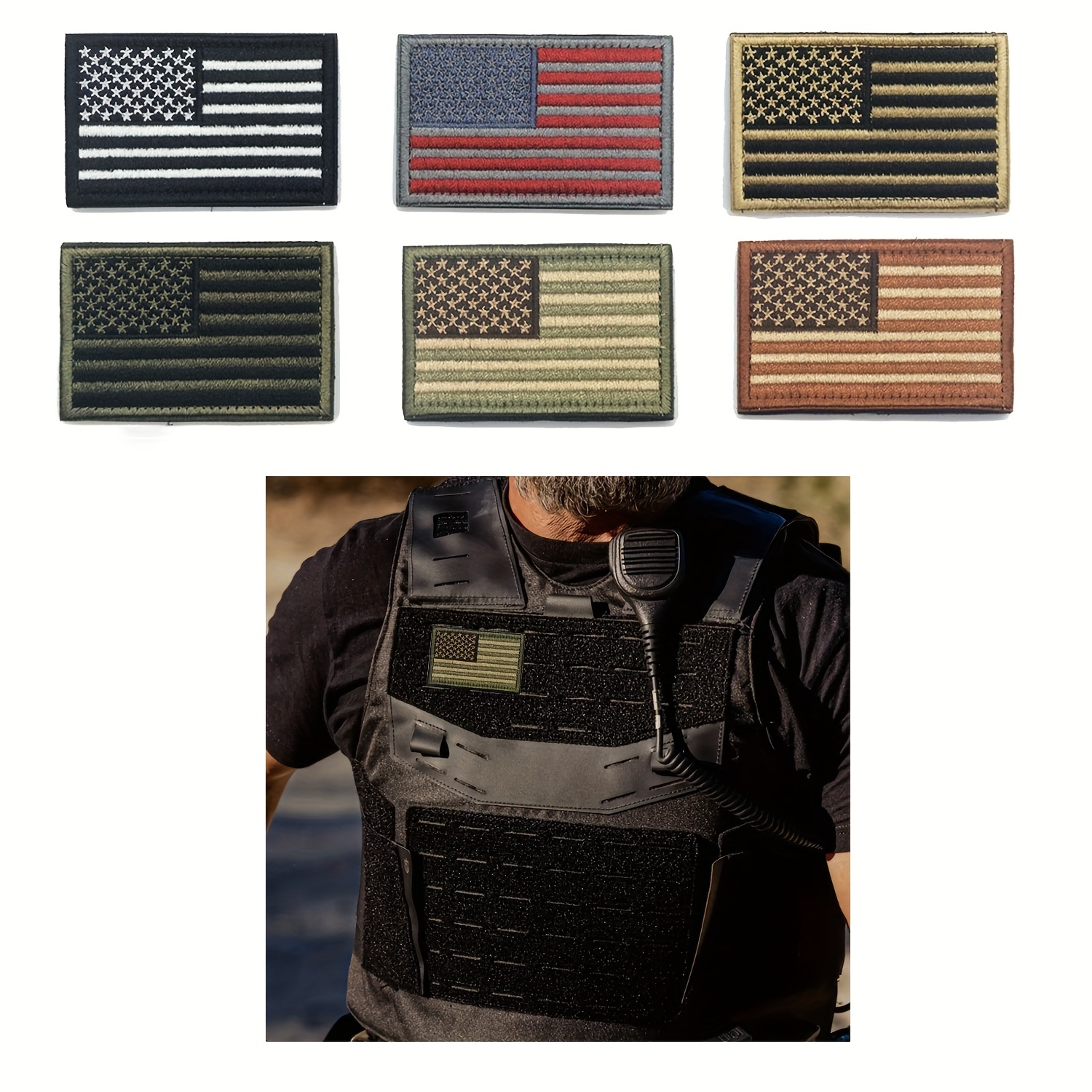 American Flag Morale Military Patch Set For Backpacks - Temu