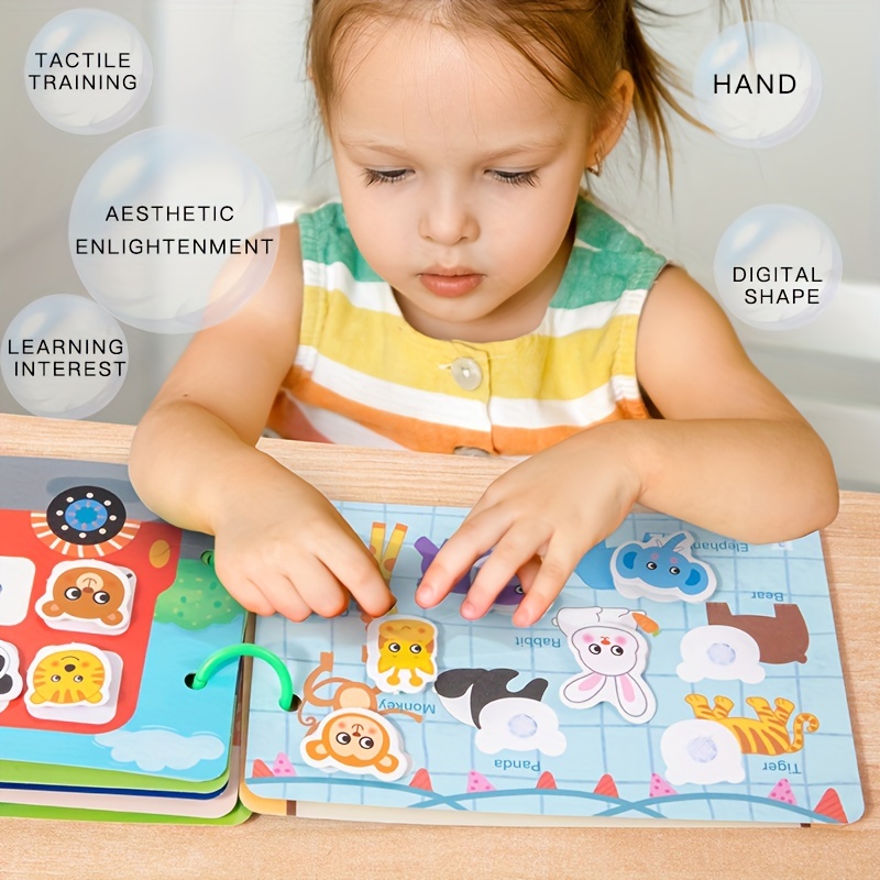 Libro tranquilo sabana de 1 año, libro sensorial táctil para niños