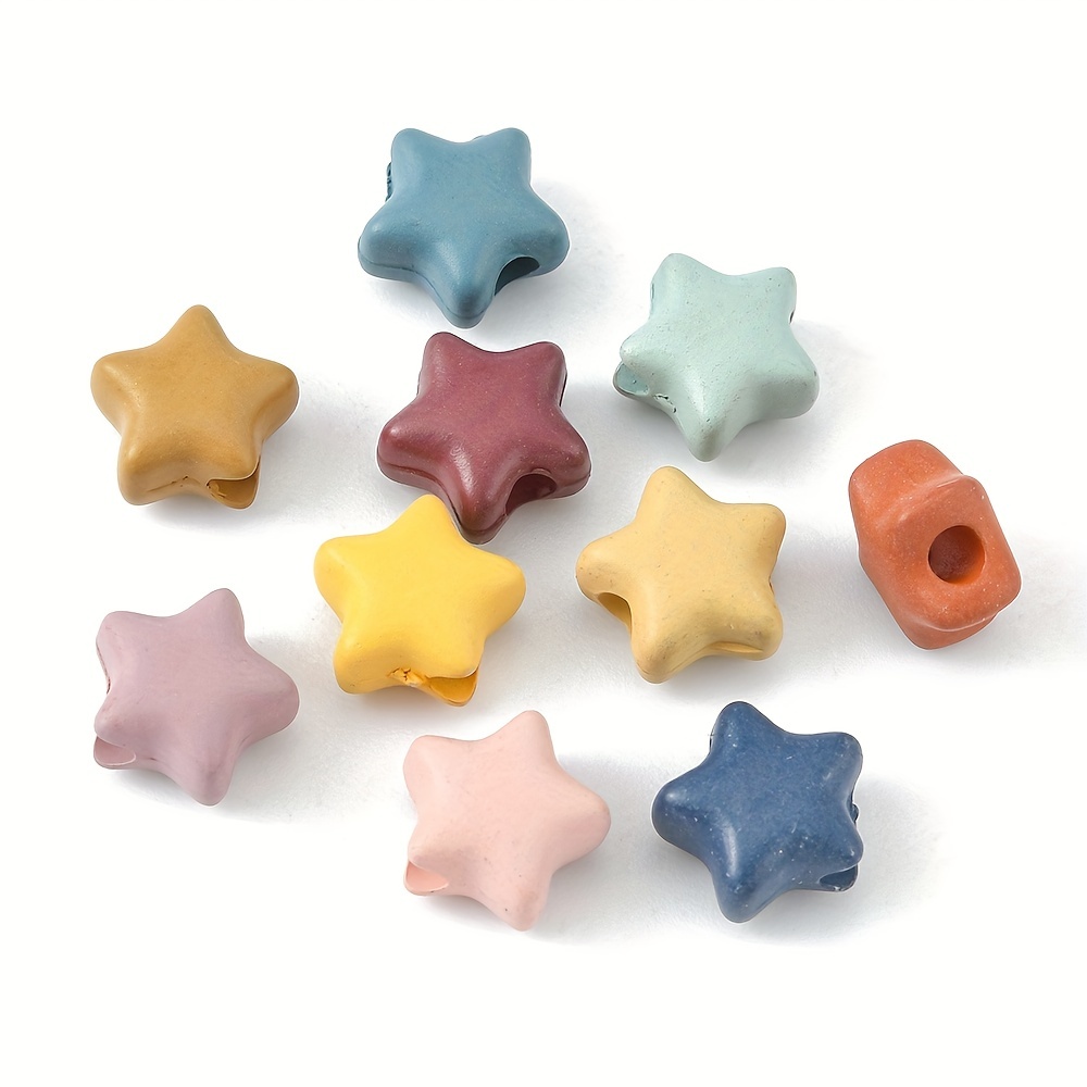 Bag Ab Color Star Shape Acrylic Beads Transparent Rainbow - Temu