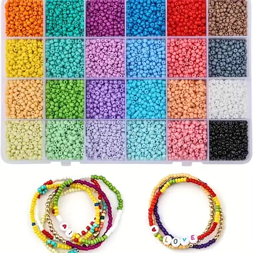 1000Pcs Hair Beads for Girls Pony Beads Beading Kits for Kids Hair Acrylic  Rainbow Large Hole Beads Letter Beads Elastic Rubber Bands?Bead Threaders