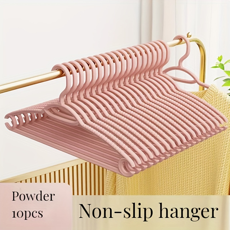 Space Saving Non-slip Clothes Hangers - Traceless Drying Rack For Household  Standard Clothes - Temu
