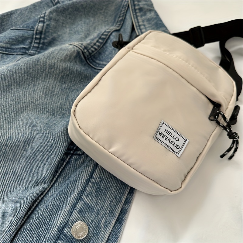 1pc Lightweight Denim Shoulder Bag With Large Capacity For Casual