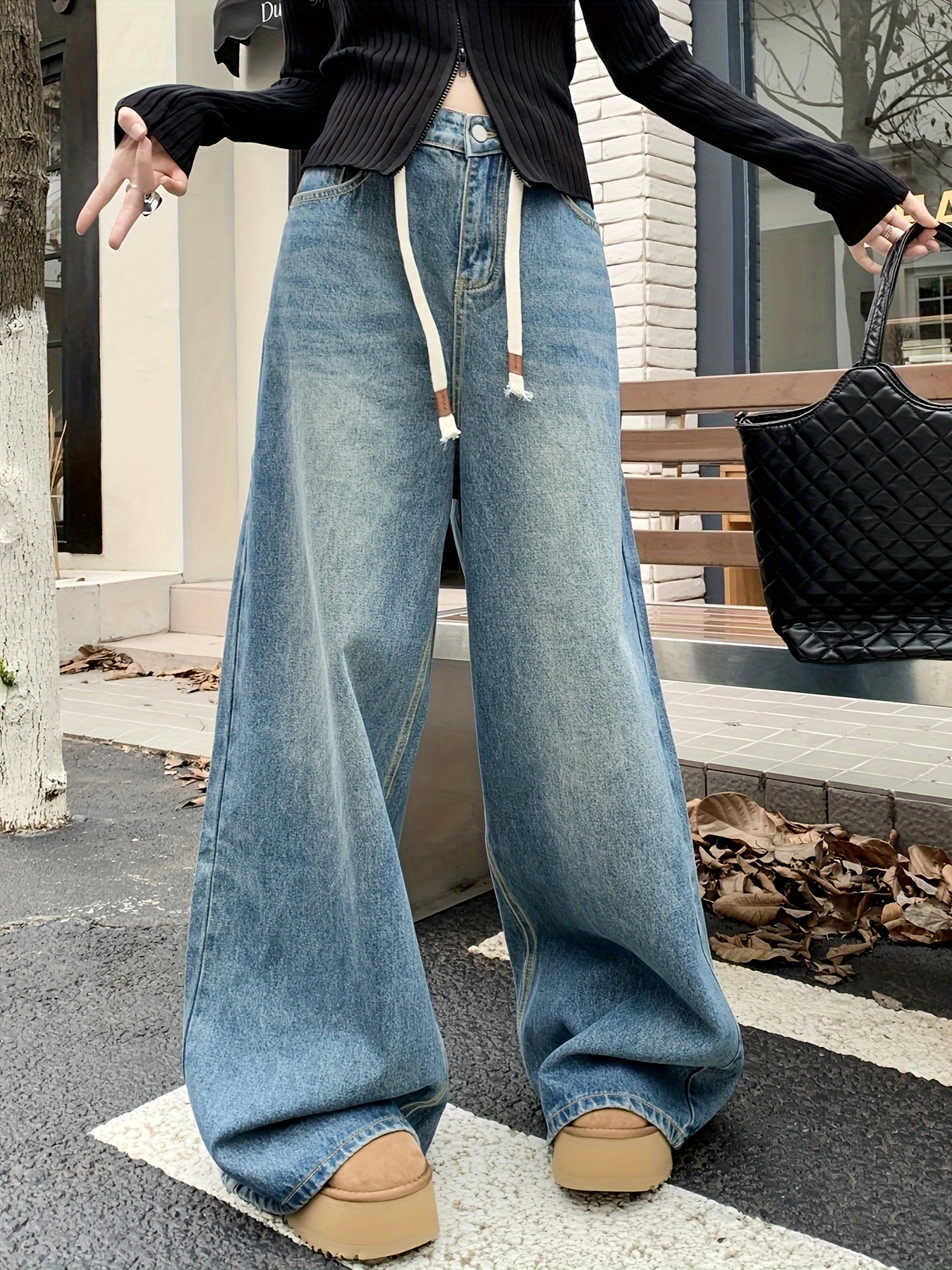 Stretchy High Jeans - Temu Canada