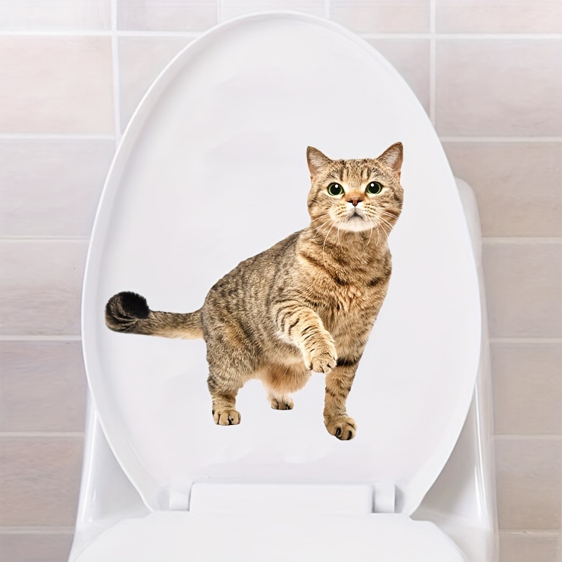 1pc ティブトイレステッカー カートゥーンかわいい猫の王冠の花柄自己粘着壁ステッカー ベッドルーム ウ - Temu Japan