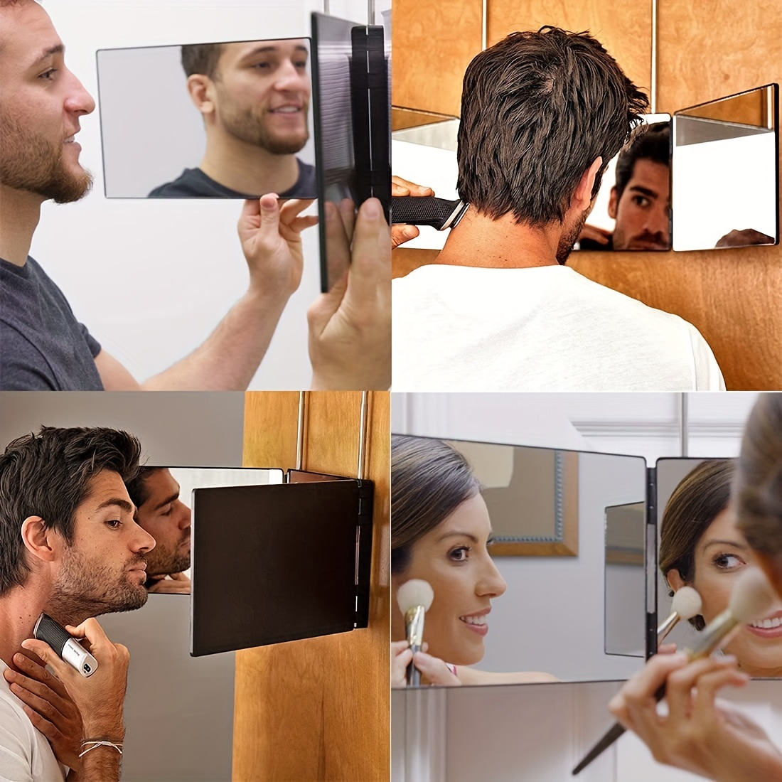 specchio 360 gradi per tagliare i capelli 