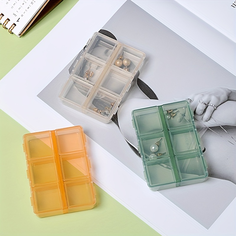 RYKOMO 4 Pack Clear Plastic Organizer Box 24 Grids Plastic Organizer Box  with Fixed Dividers Clear Storage Container Jewelry Box for Beads Art DIY  Crafts Jewelry Hair Accessories - Yahoo Shopping