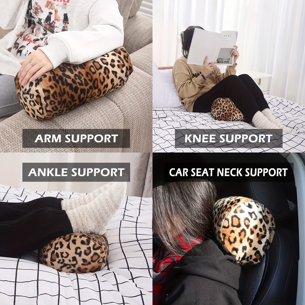 Mini Travel Size Neck Pillow - Knee Pillow - Back Lumbar Support - Curved  Travel