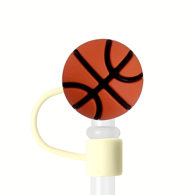  Sports Balls Straw Cover Cap,Basketball Straw Cover,Football  Straw Topper, BPA Free Silicone Straw Covers,Straw Tip Covers for Dustproof  Reusable Straw Covers : Everything Else