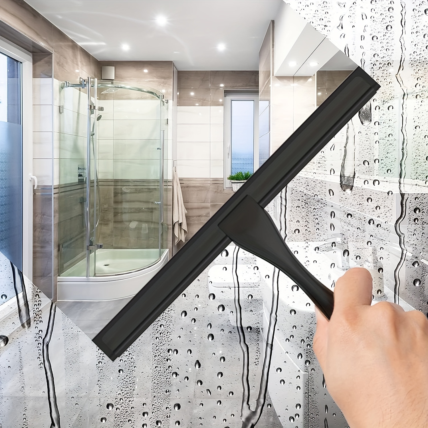  Escobilla de ducha para puertas de vidrio de ducha