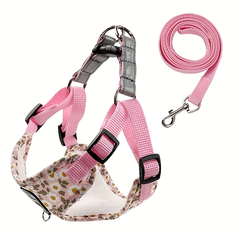 Dog Harness Leash Set Adjustable Heavy Duty No Pull Halter - Temu