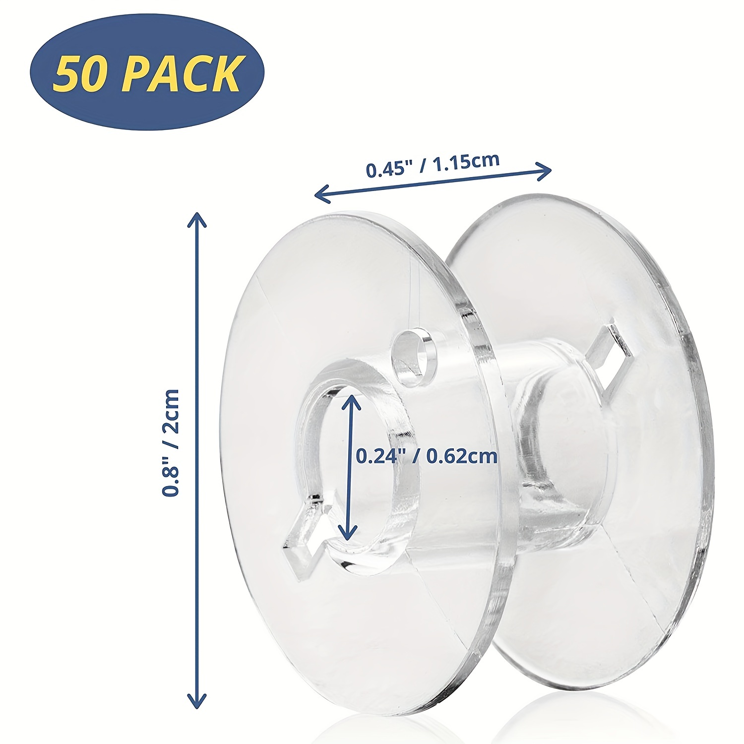 Bobbin Plastic 15k Front Loading fits Top Loading Pack of 3. Buy sewing  machine accessories