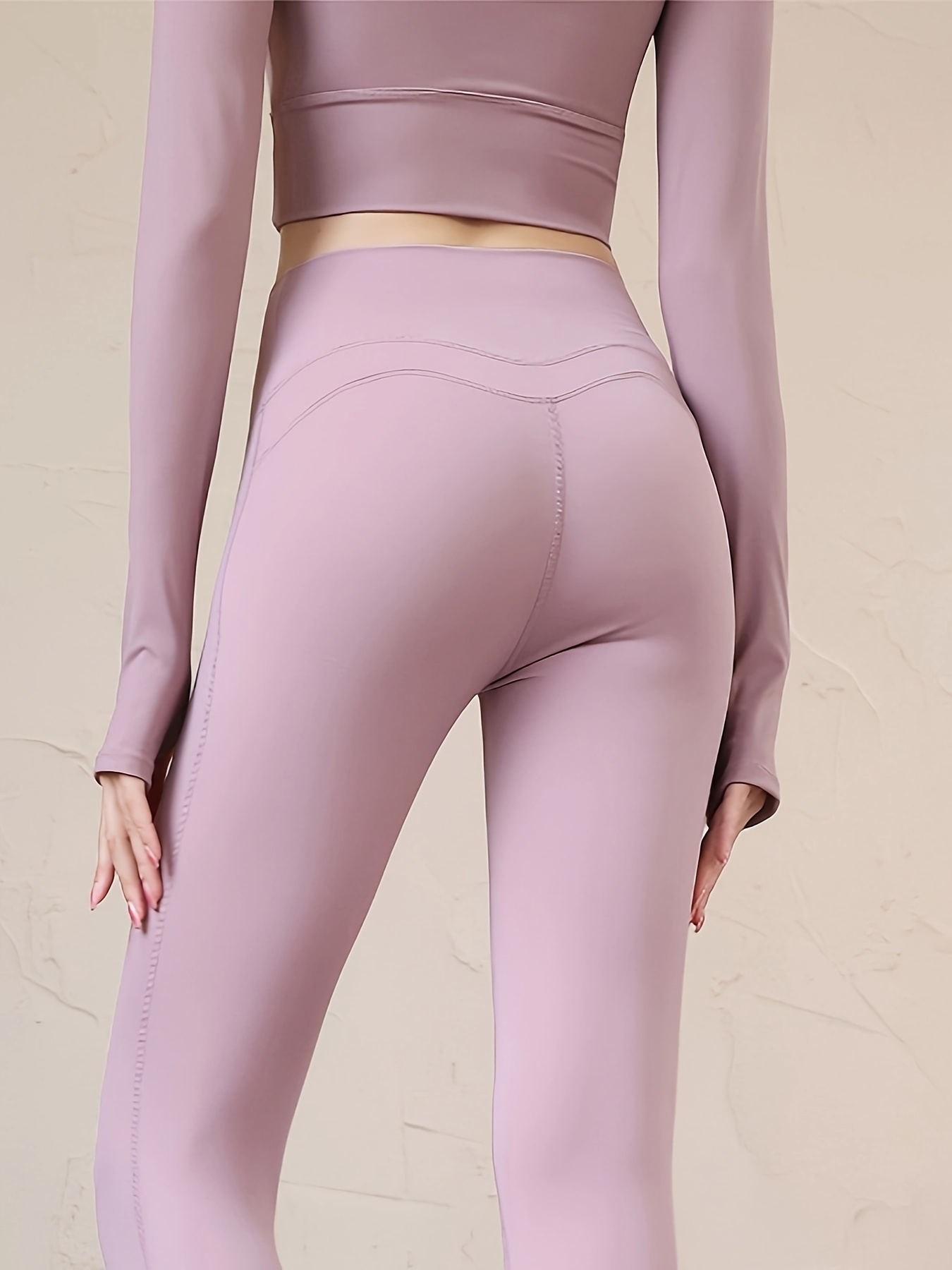 Women's Solid Color High Stretch Butt Lifting Sports Yoga - Temu Canada