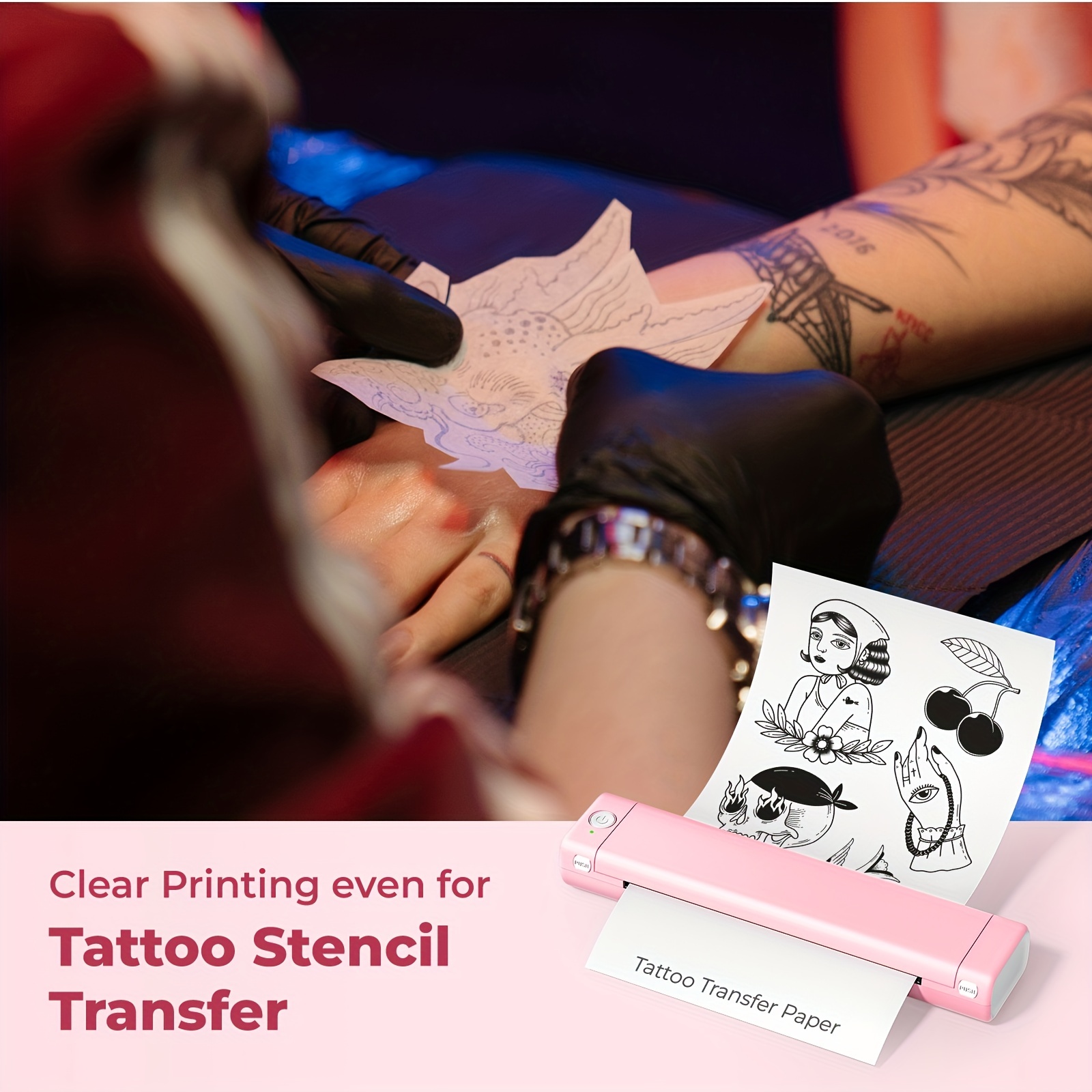 Portable Tattoo Stencil Printer Cordless Tattoo Transfer - Temu New Zealand