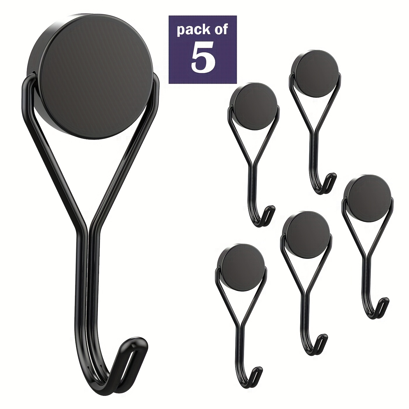 7pcs Magnetic Hooks 30Lbs Neodymium Magnet Swivel Hook Cruise Fridge Grill