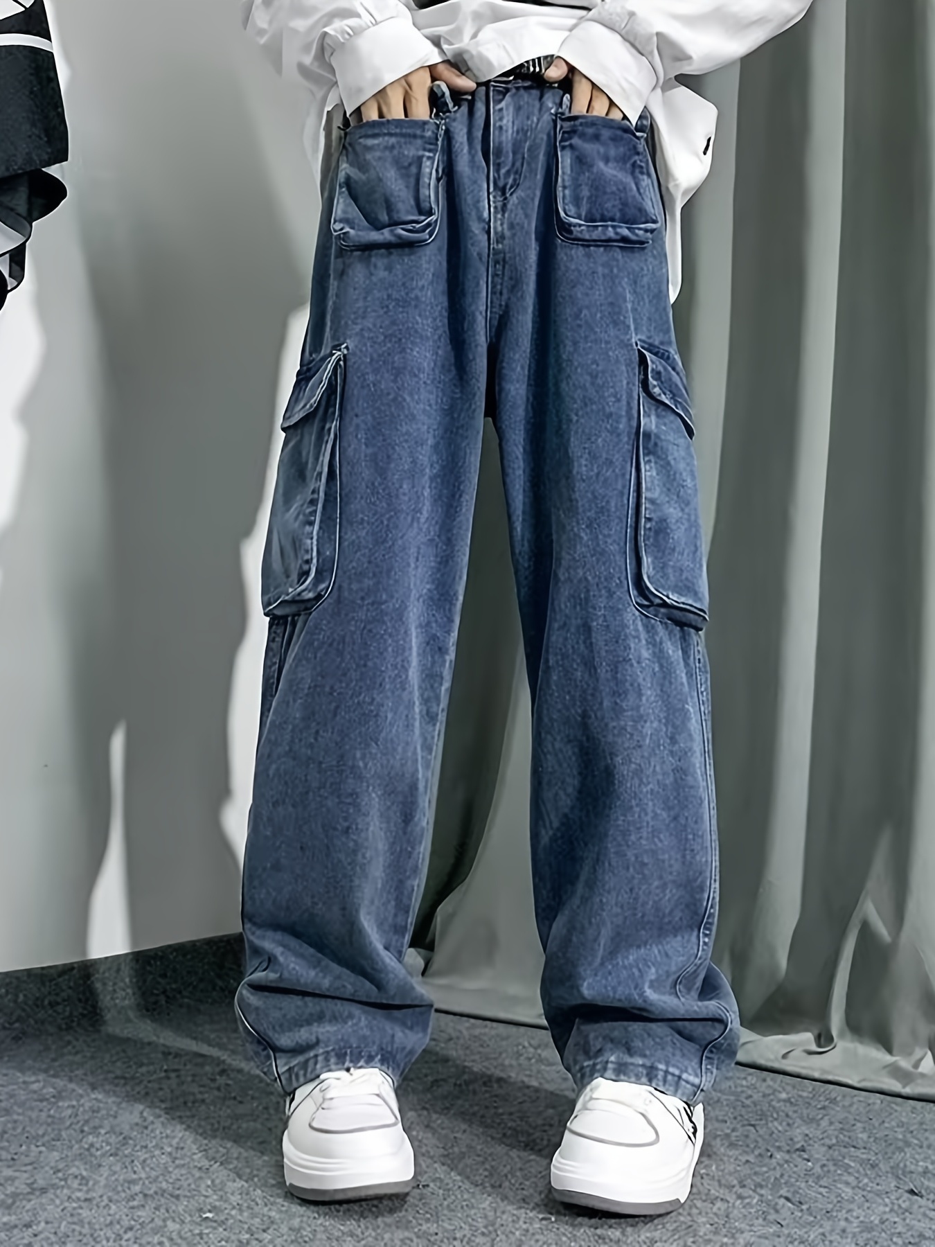 Plus Size Men's Solid Harem Pants Casual Baggy Pants Loose - Temu United  Arab Emirates