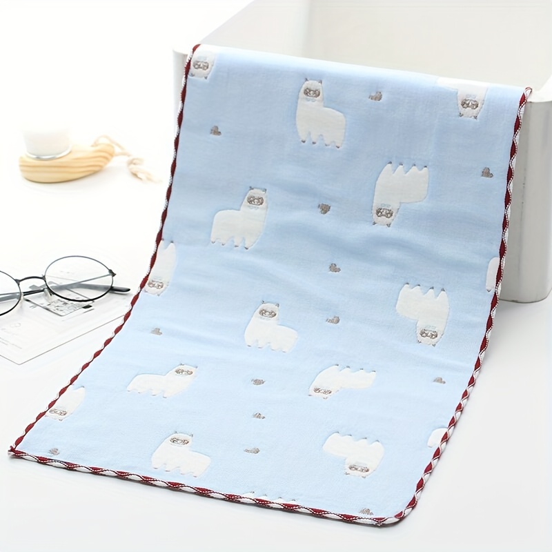 Mikilon Serviette de bébé Serviette de visage pour bébé en gaze de coton  pur Petite serviette absorbante douce pour enfant à six couches 