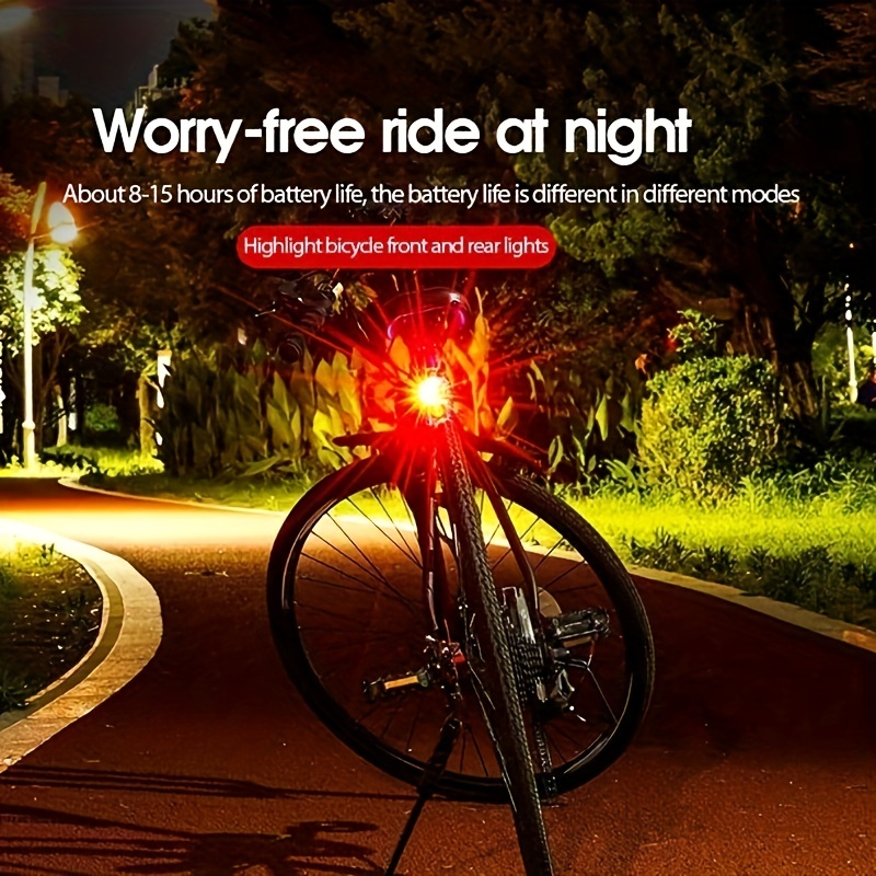 Luces Traseras De Bicicleta, Luz Trasera De Bicicleta Recargable Por USB,  Luz Trasera De Bicicleta Impermeable Para Montar De Noche, Luces De Ciclismo