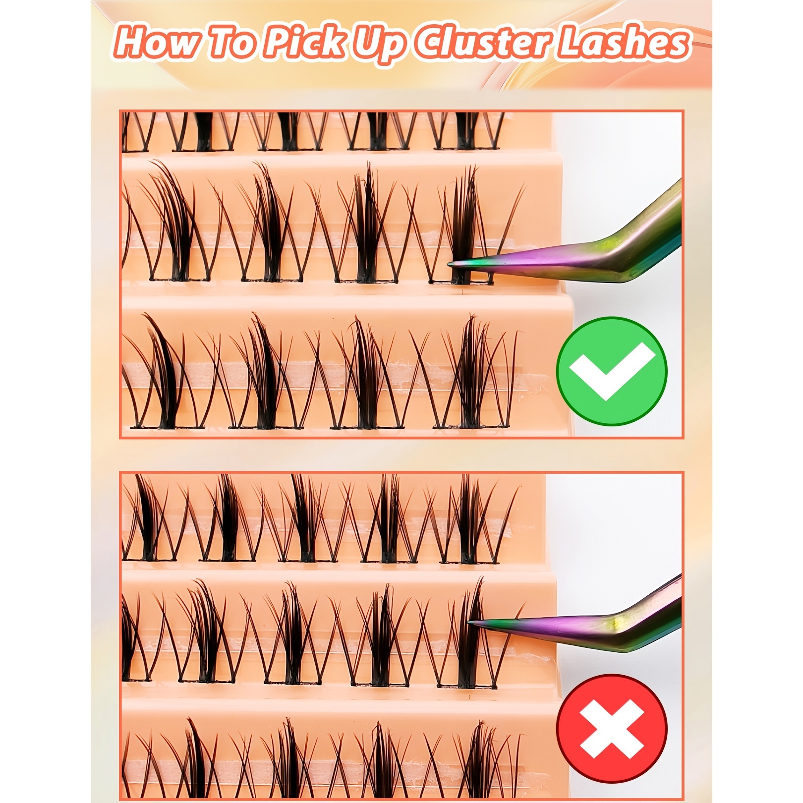 110pcs Clusters Eyelashes Natural Individual Lashes DIY All matched Curling