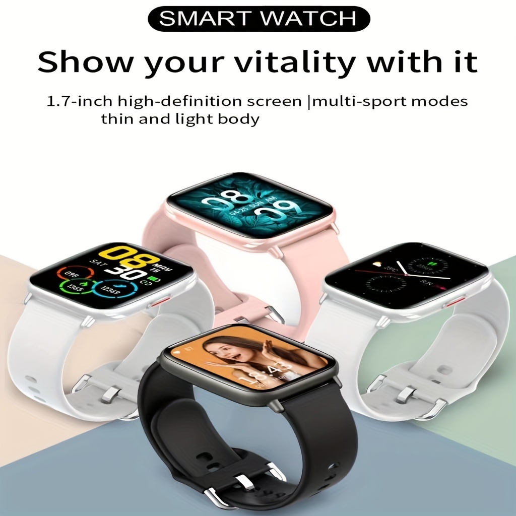Smart Watch 2023 (Call Receive/Dial) Fitness Tracker Compatible iPhone and  Android, 1.7 Full Touch Screen Heart Rate Sleep Blood Pressure Monitor