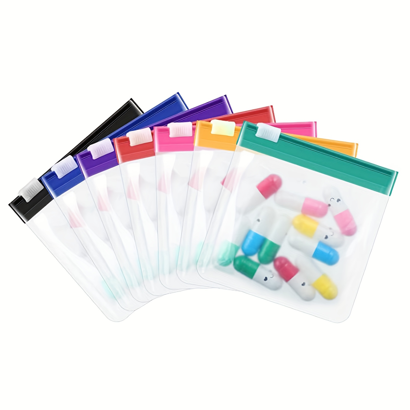 Pill Pouch Bags Zippered Pill Pouch Reusable Pill Baggies Clear Plastic Pill  Bags Self Sealing Travel Medicine Organizer Storage - AliExpress