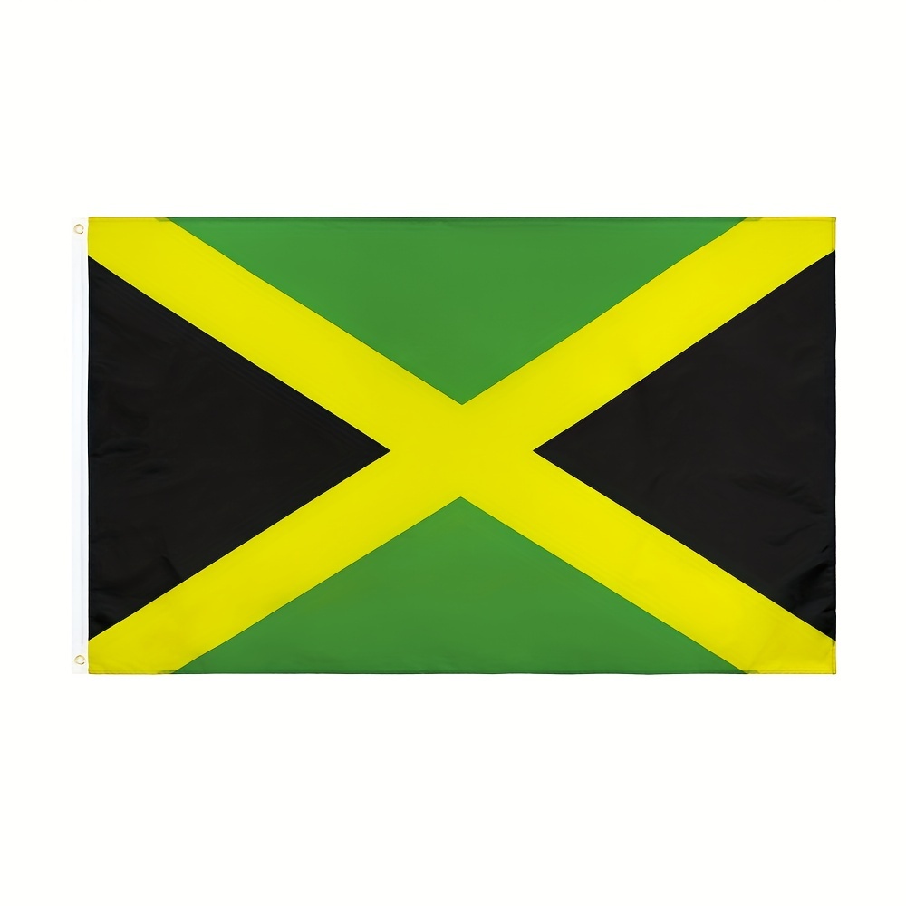 

1pc 90*150cm 3x5fts Jamaican National Flags Jamaica Flag, Outdoor Holiday Decoration, Yard Decoration, Theme Party Decoration