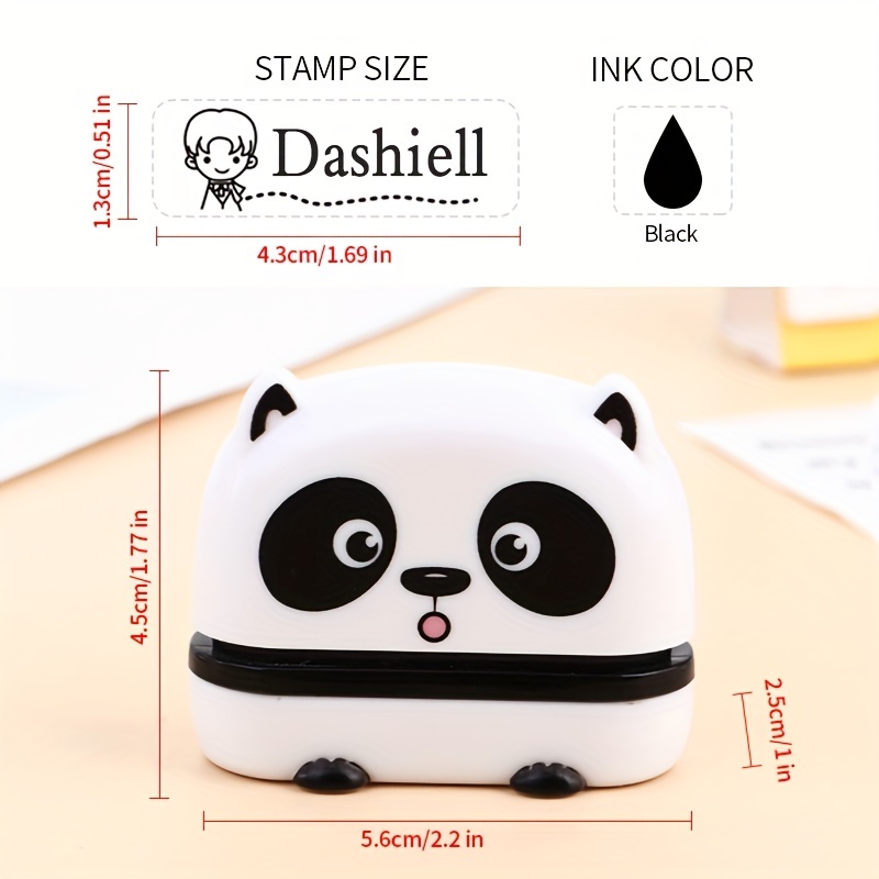 Distinctive White Panda Name Stamp And Stickers The Choice - Temu