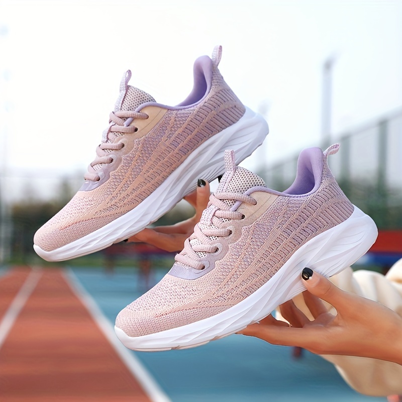 Women's Running Shoes Ladies Lace Up Tennis Walking Sneakers