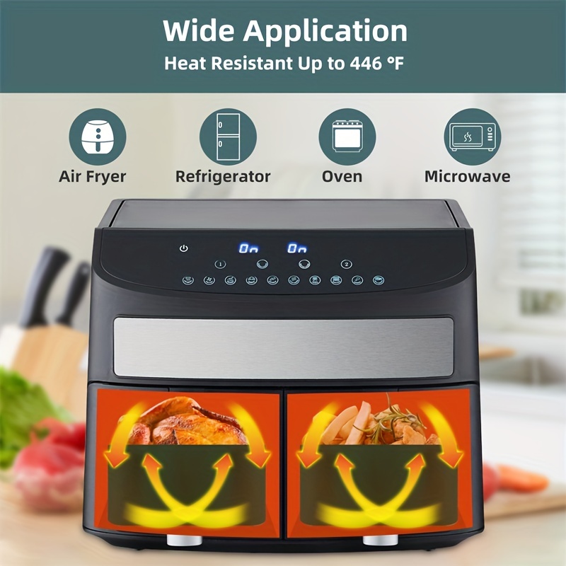 Silicone Air Fryer Liner for Ninja Air Fryer, 2-Pack Reusable Air Fryer  Silicone Basket Silicone Pot Round Air fryer Oven Accessories Compatible  with