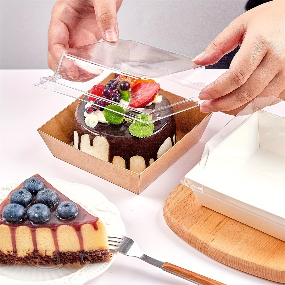 50 Pack Sandwich Box Charcuterie Boxes with Clear Lids Hot Dog Container  Disposable Food Containers with Lids for Strawberries, Chocolate Covered  Cookies, Cakes ,Crepes, Sushi Brown 7.5x3.3x2.5 inch 