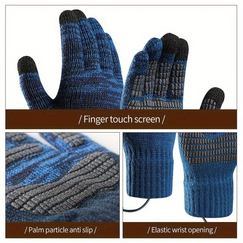 Usb Heated Glove Winter Spring Touch Screen Anti Slip Cold