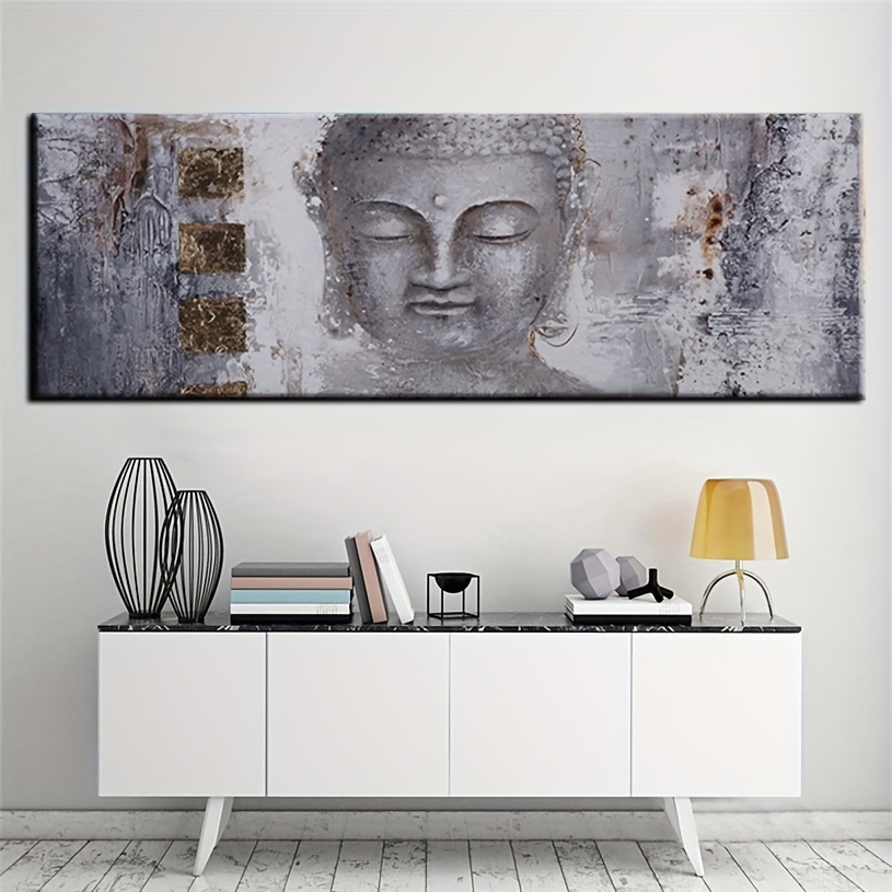 1pc Abstract Buddha Painting Canvas Wall Art Canvas Large Modern Buddha  Painting For Living Room Wall Art Prints Poster Frameless