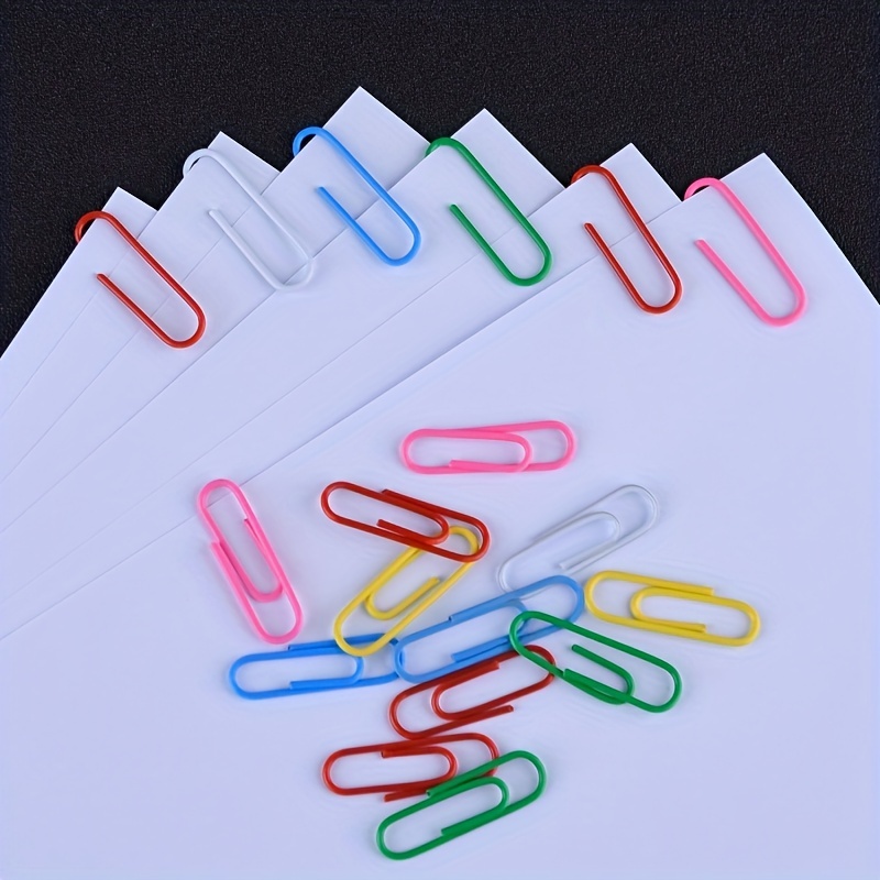 

200pcs Metal Paper Clip Color Nickel Plated Pin Barrel Bookmark Office Stationery Paper Clip