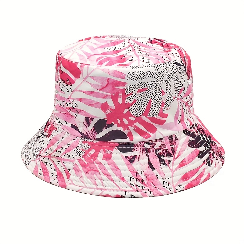 Coconut Tree Print Reversible Bucket Hat for Women