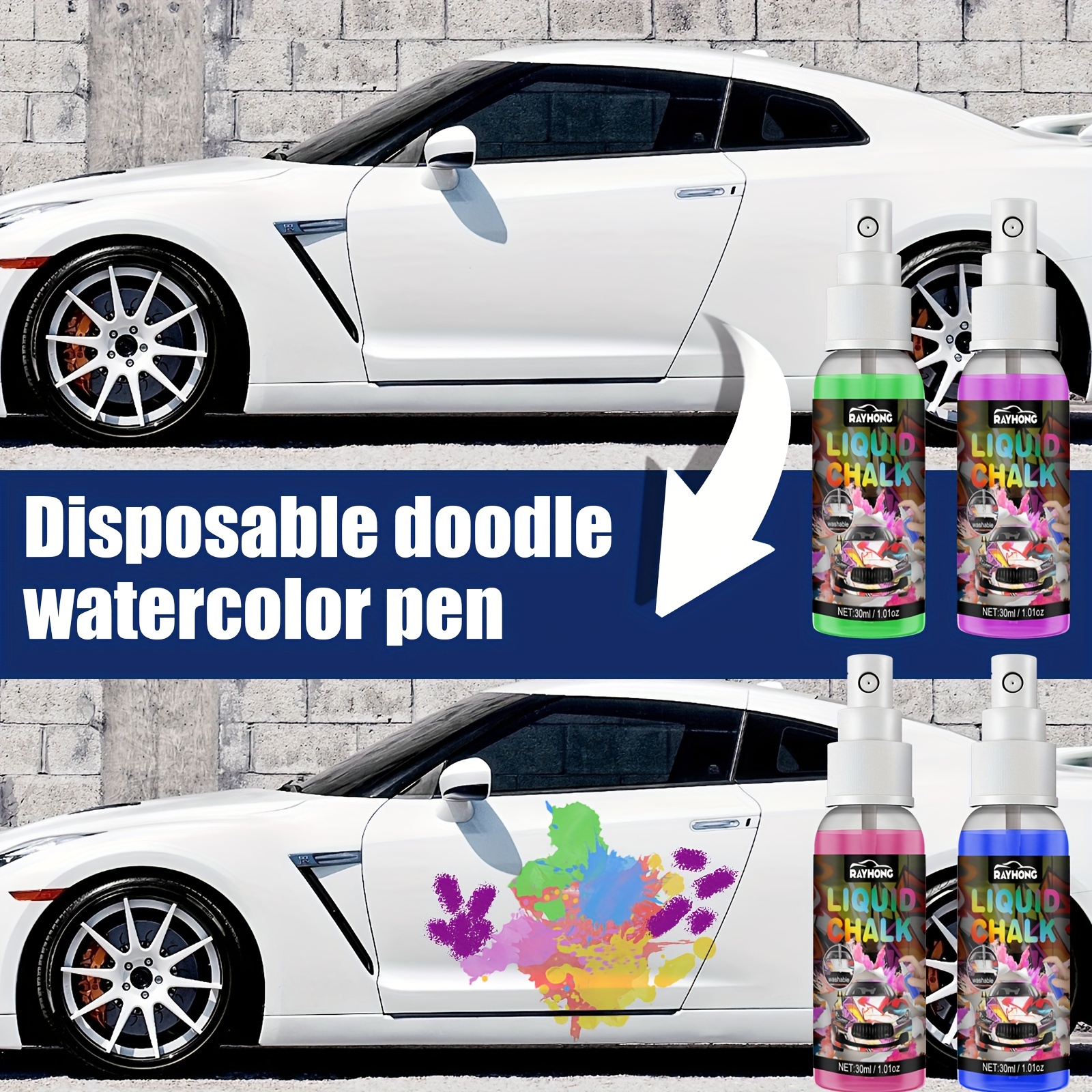 1set 30ml/100ml 3-in-1 High-protection Quick-dry Spray Paint For Car With  Automatic/manual Application, Changing Color, Cleaning And Coating Options