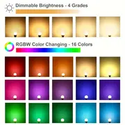 color changing light bulbs with remote 5w warm white 450lm 16 colors multicolor light bulb dimmable flood light for home party bedroom outdoor details 5