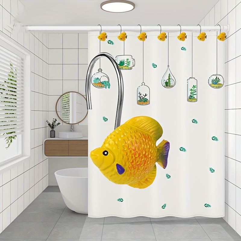 Resin Goldfish Shower Curtain Hooks Cute Creative Curtain - Temu