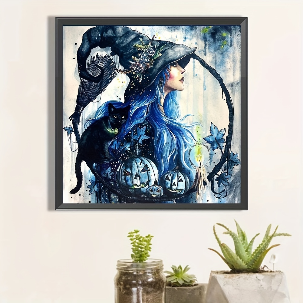 Gothic Halloween Witch 5D AB Diamond Painting Embroidery Dark Fantasy Girl  Cross Stitch Mosaic Pictures Handmade Home Decor Gift